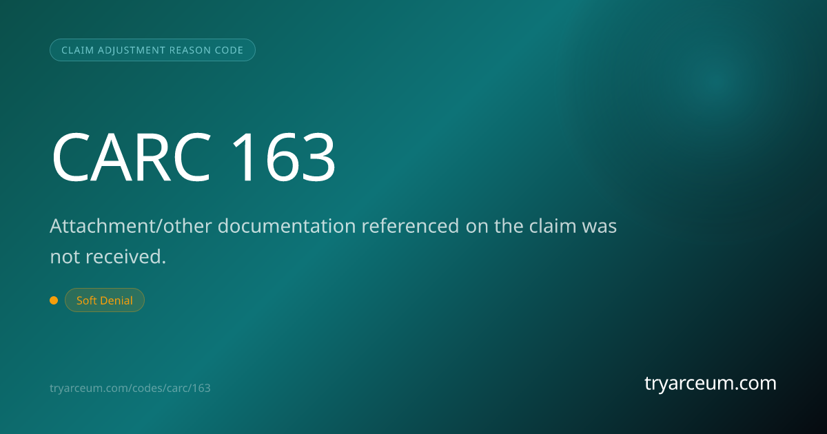 CO-163 Denial: Missing Attachment or Documentation — How to Resolve ...