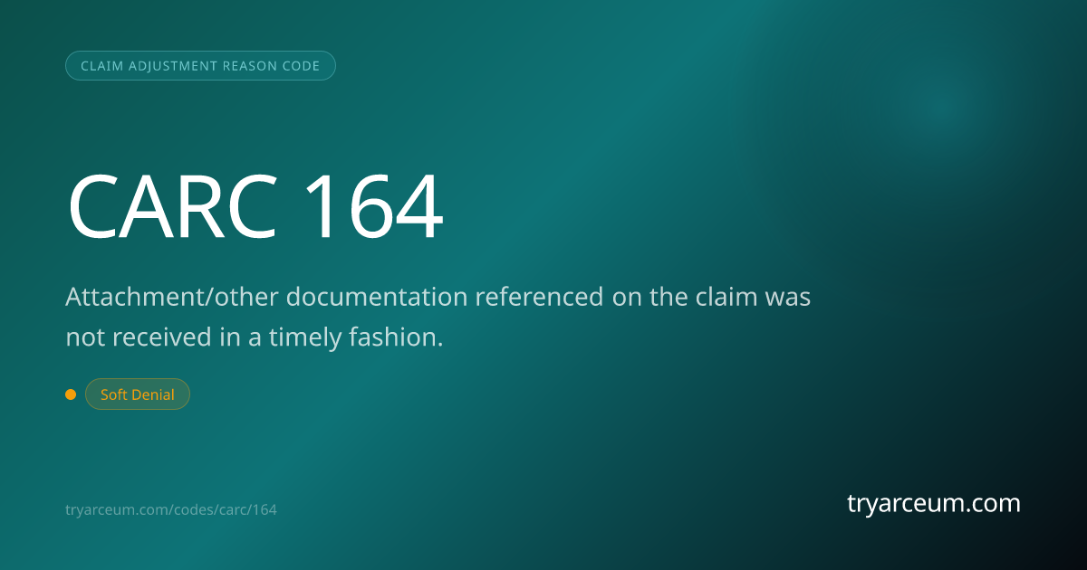 CO-164 Denial: Required Documentation Received Late — How to Resolve ...