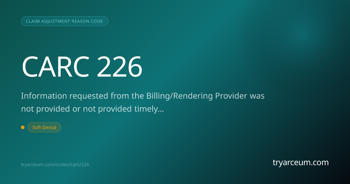 CO-226 Denial: Missing or Incomplete Provider Information — How to ...