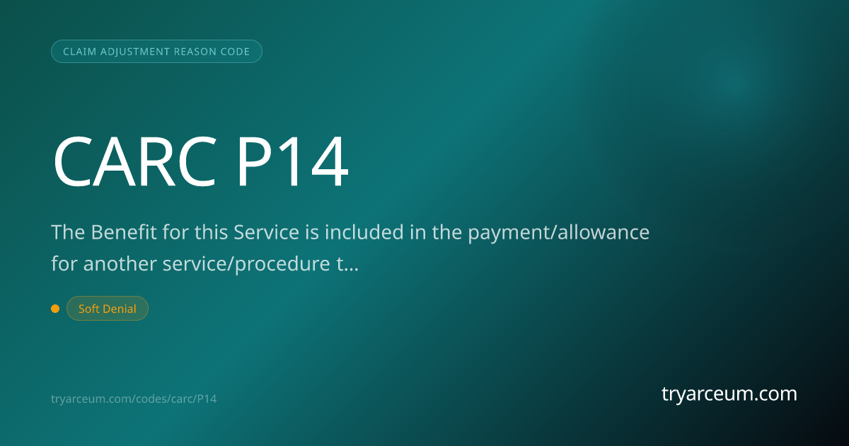 CO-P14 Denial: Service Bundled with Same-Day Procedure — How to Resolve ...